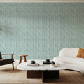 Marbelized Flow, Duck Egg Mural Wallpaper - room preview 03