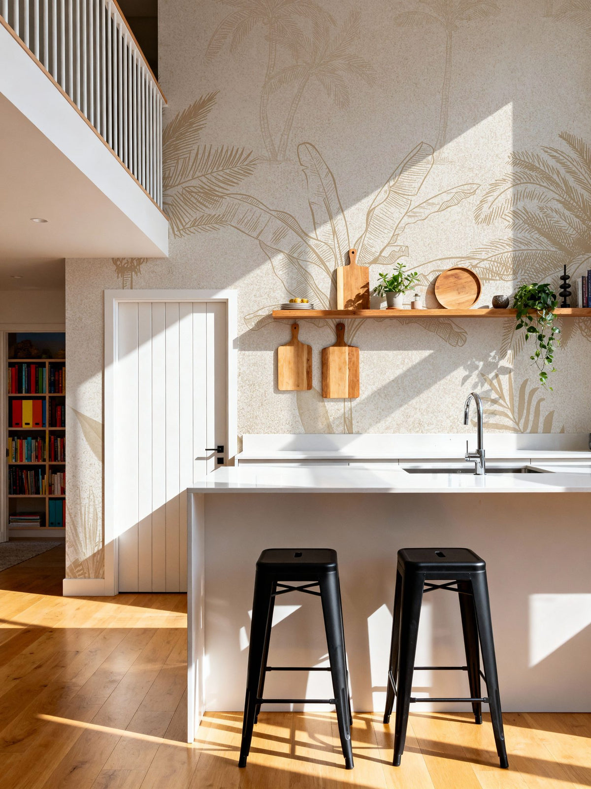 Palm Reverie Mural Wallpaper - room preview 03