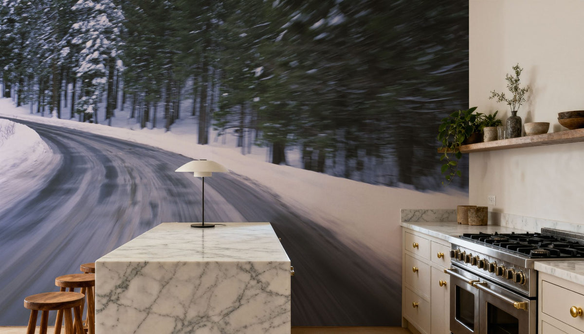 Winter Passage Mural Wallpaper - room preview 03