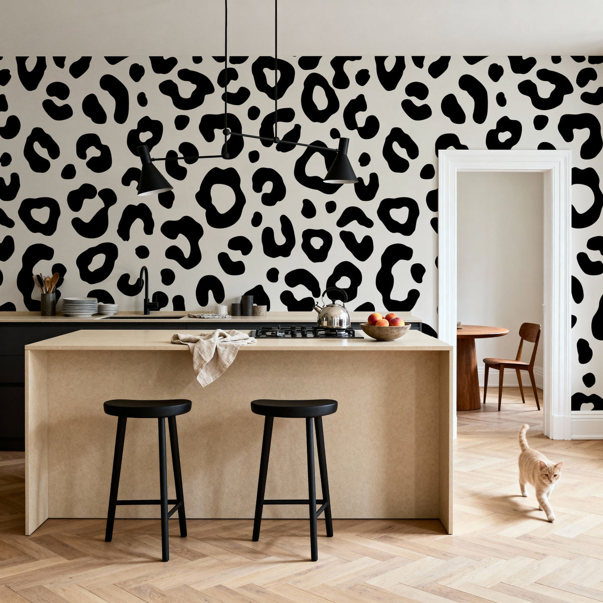 Wild Leopard Mural Wallpaper - room preview 03