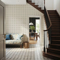 Zelij Flower Squares Mural Wallpaper - room preview 03