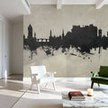 Stirling Scotland Skyline Concrete Mural Wallpaper - room preview 03