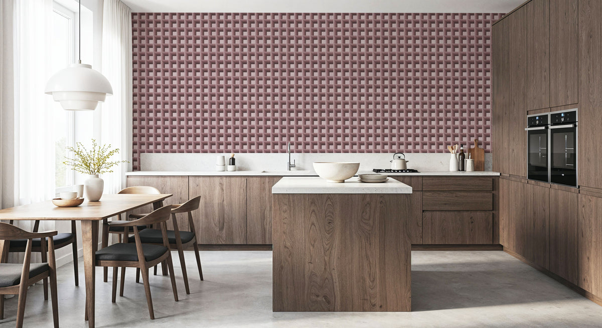 Decorative Cubes, Rose Mural Wallpaper - room preview 03