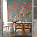 Colorful Jungle, Seafoam Mural Wallpaper - room preview 03