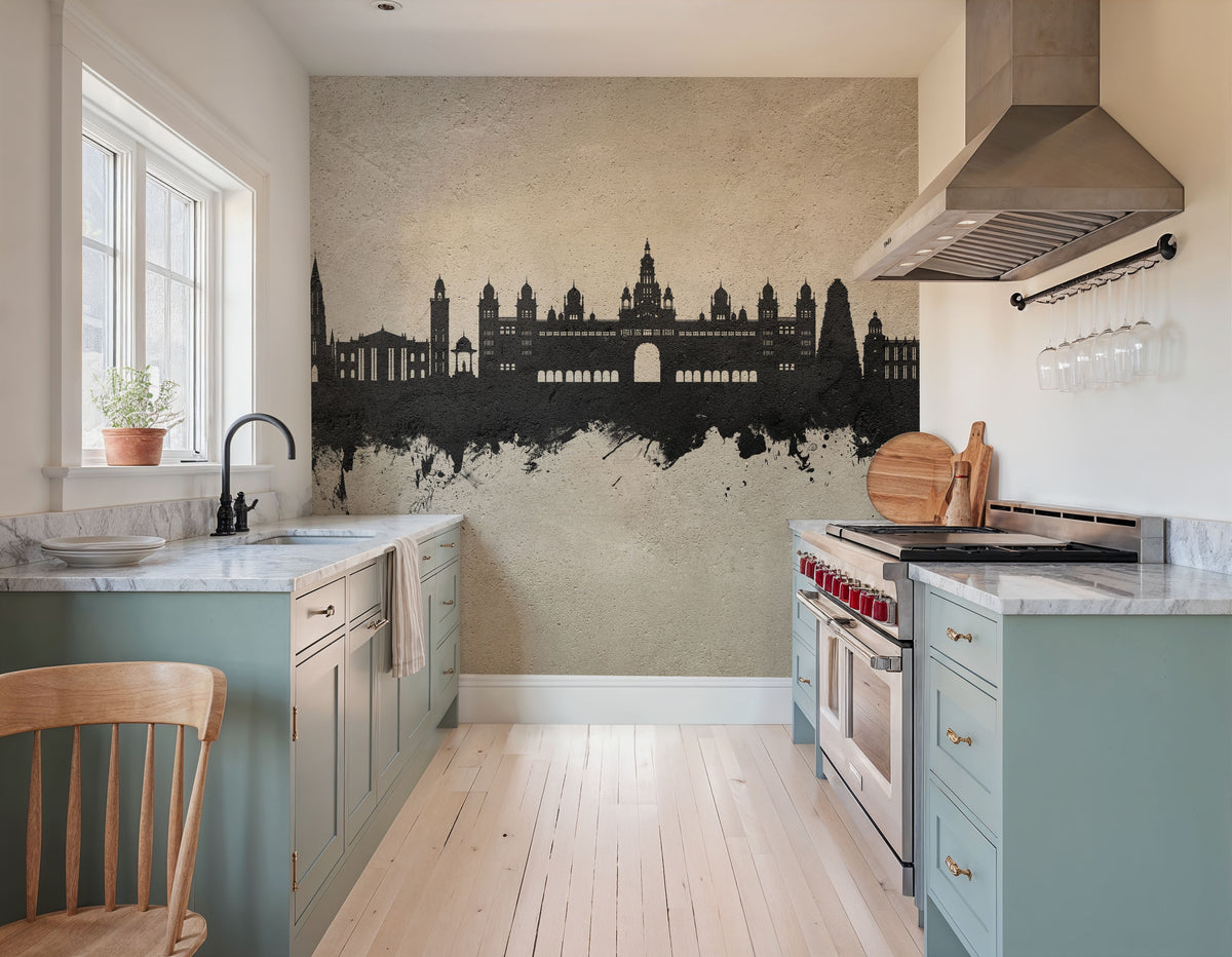 Mysuru Skyline India Mural Wallpaper - room preview 03