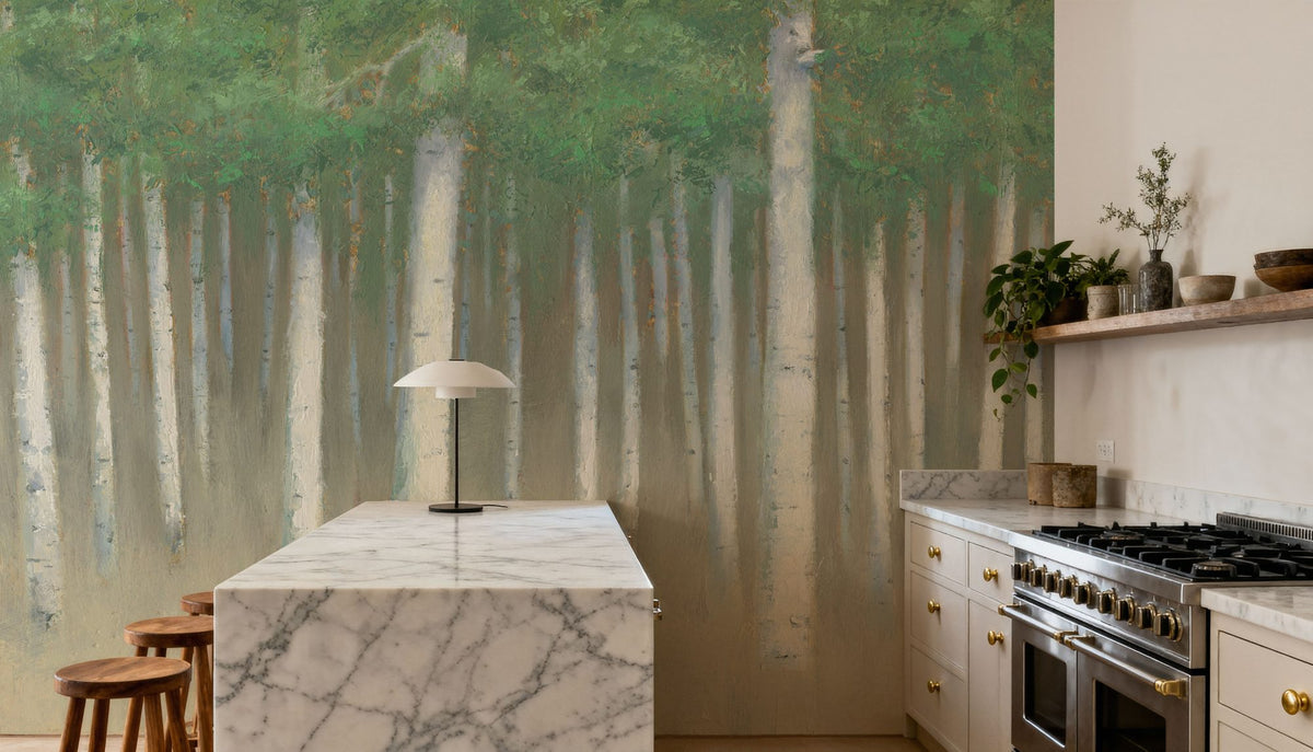 Summer Birch Mural Wallpaper - room preview 03