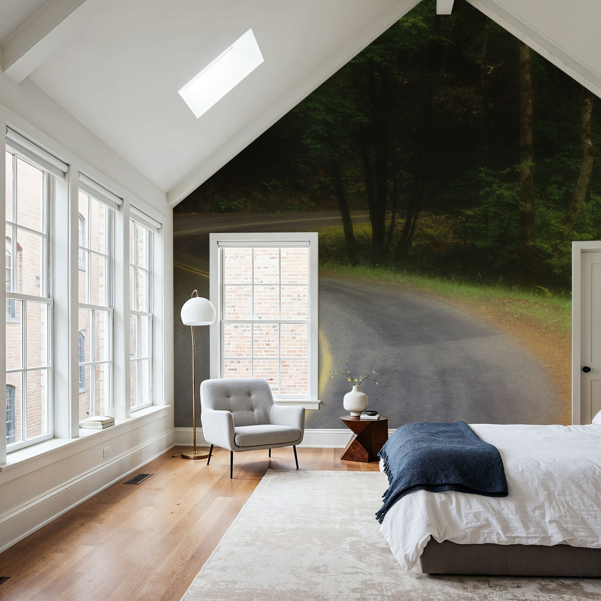 Winding Forest Path Mural Wallpaper - room preview 03