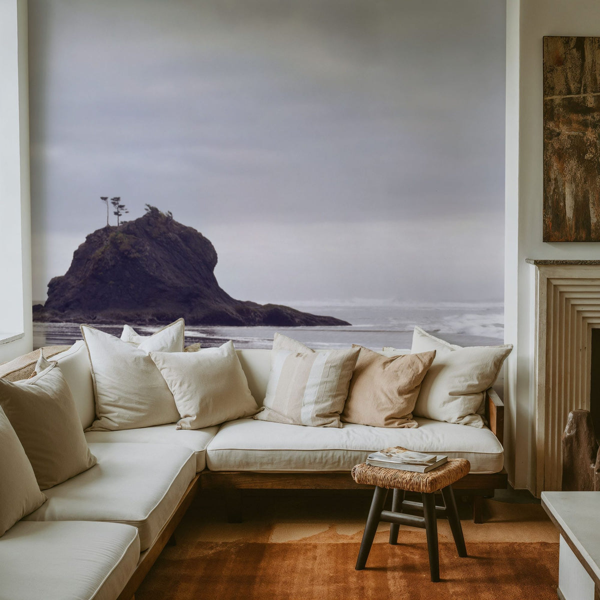 Misty Coastal Haven Mural Wallpaper - room preview 03