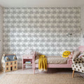 Wandering Whales, Grey Mural Wallpaper - room preview 03