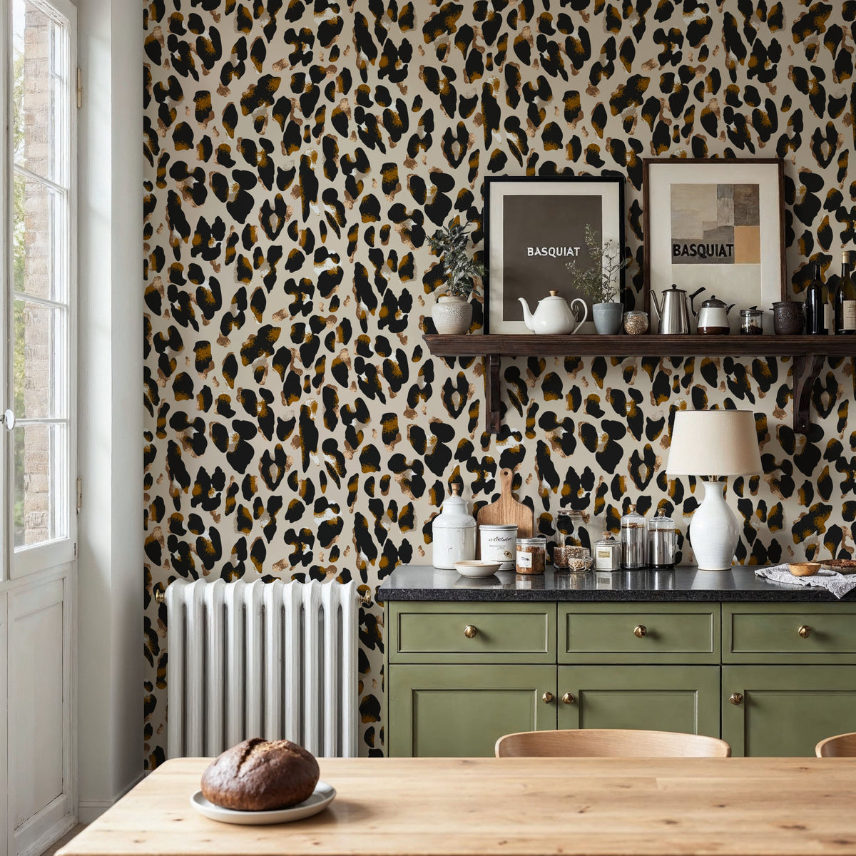 Snow Leopard Mural Wallpaper - room preview 03