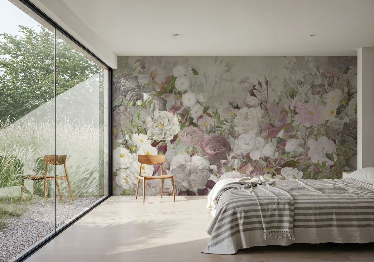 Rose Garden Red Mural Wallpaper - room preview 03