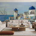 Santorini Strokes Mural Wallpaper - room preview 03