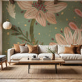 Floralscape X Neutral Mural Wallpaper - room preview 03