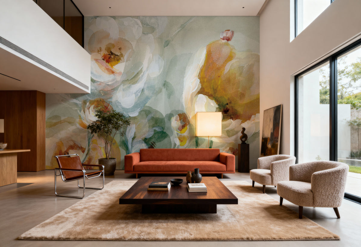 Fall Blossoms Panel I Mural Wallpaper - room preview 03