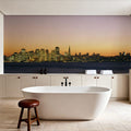Sunset Metropolis Mural Wallpaper - Red Tone - room preview 03