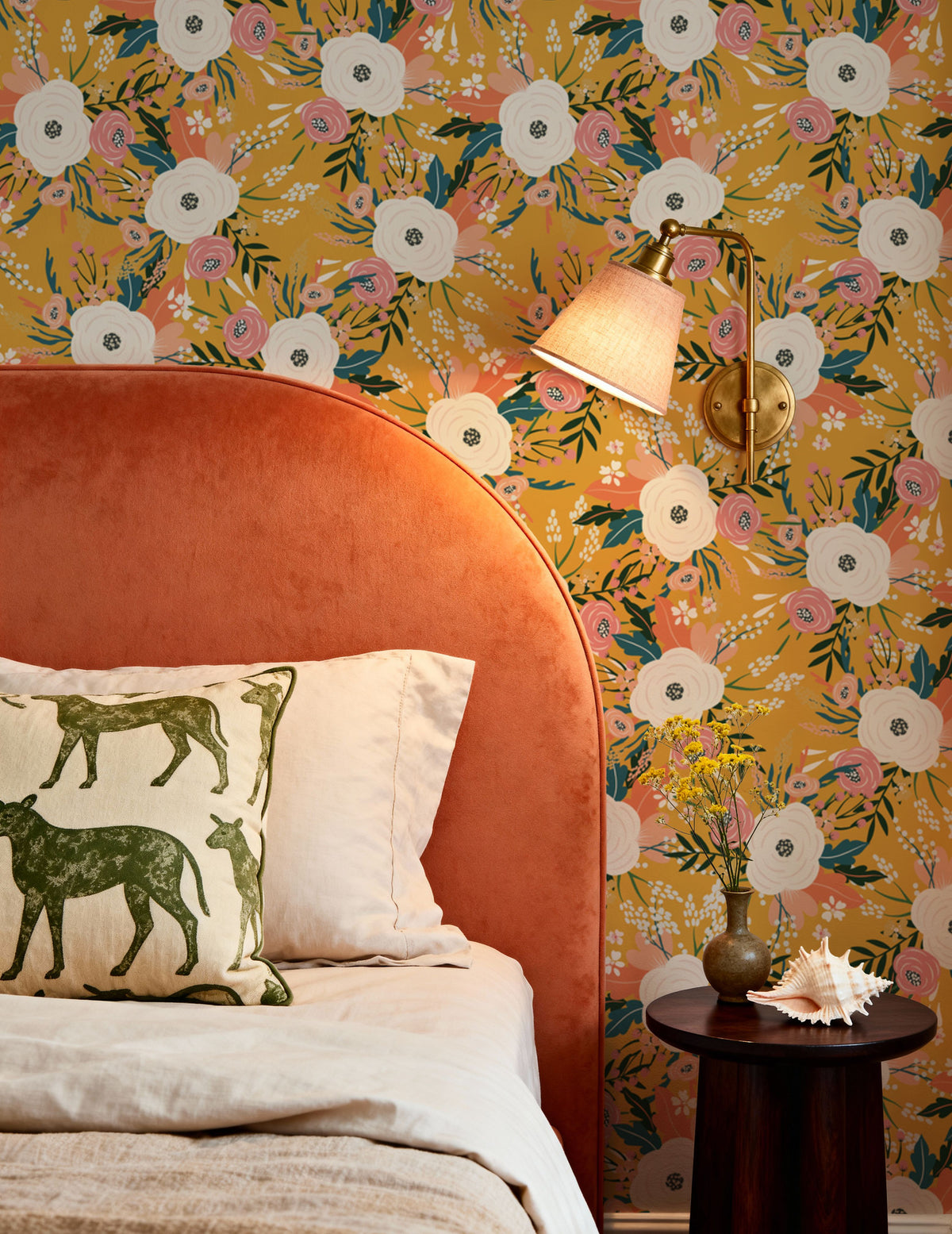 Weekend Flowers Mural Wallpaper - room preview 03
