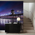 Twilight Harbor Mural Wallpaper - Blue Tone - room preview 03