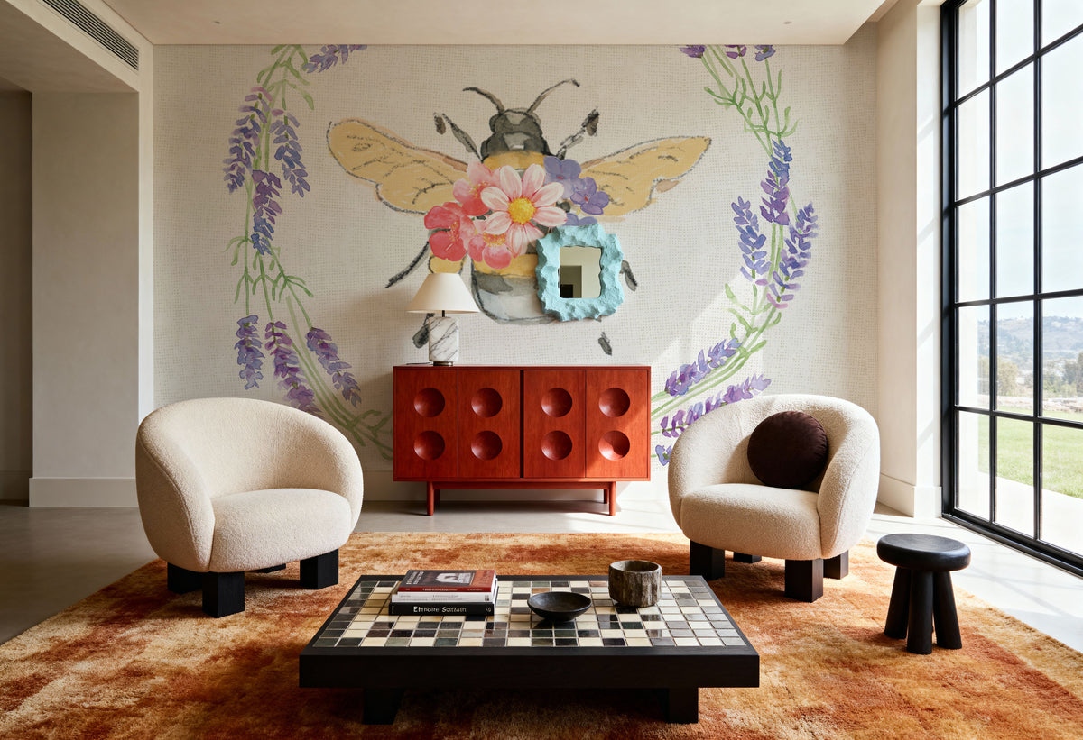 Fresh Floral VIII Mural Wallpaper - room preview 03