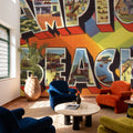 Greetings From Hampton Beach Mural Wallpaper - room preview 03