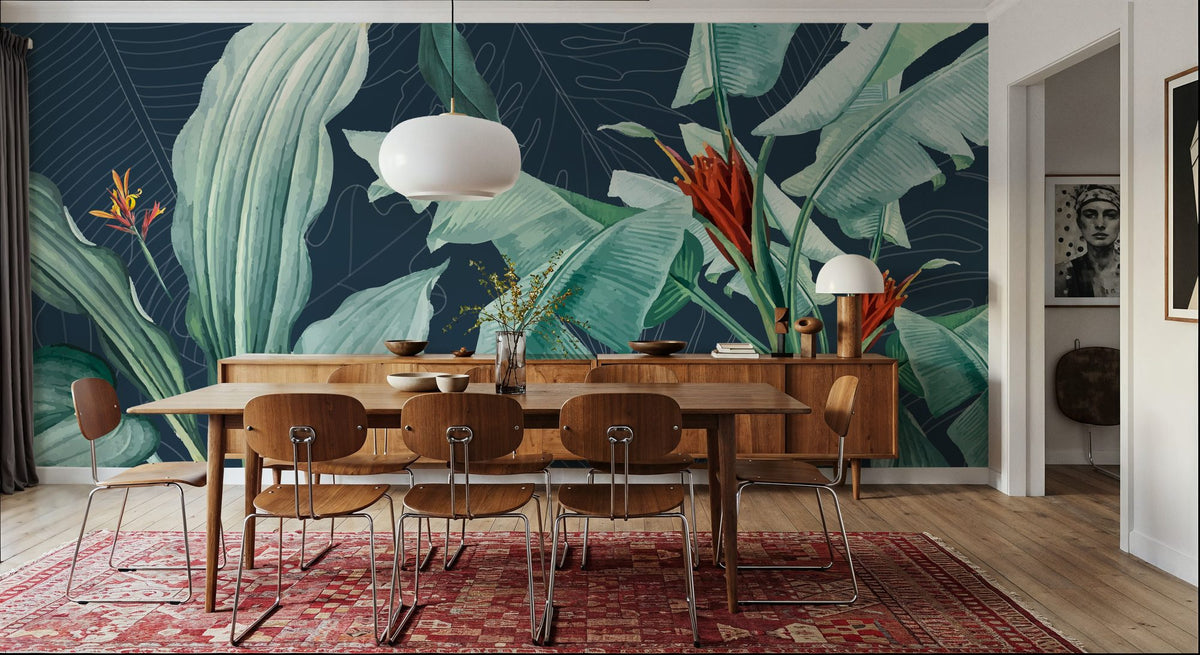 Unfinished Leaves Mural Wallpaper - room preview 03