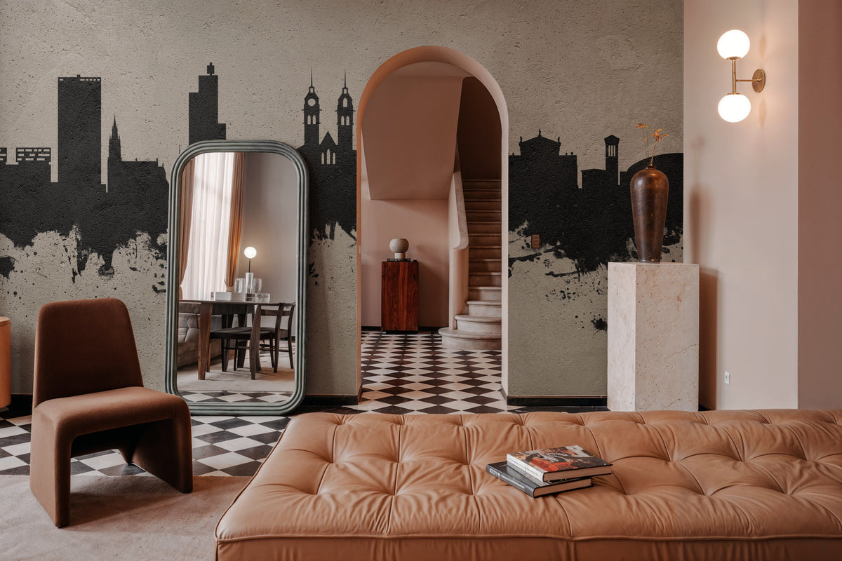 Wintherthur Switzerland Skyline Concrete Mural Wallpaper - room preview 03