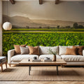 Golden Field Sunset Mural Wallpaper - room preview 03