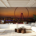 Sunset Ferris Wheel Mural Wallpaper - room preview 03