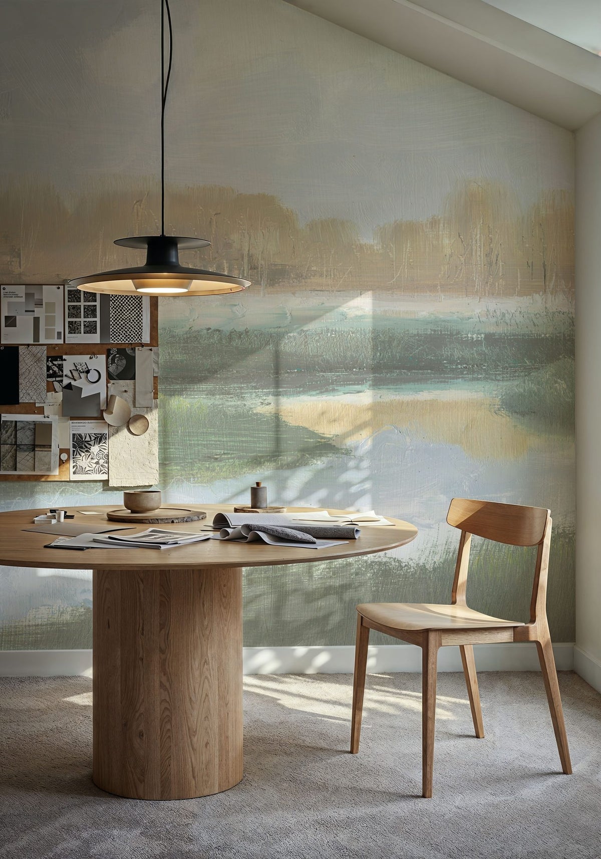 Peaceful Stream Sage Mural Wallpaper - room preview 03