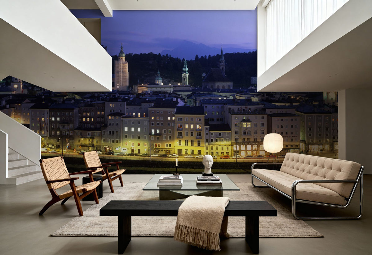 Historic Twilight Citadel Mural Wallpaper - room preview 03
