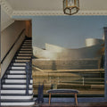 Metallic Riverfront Sculpture Mural Wallpaper - room preview 03