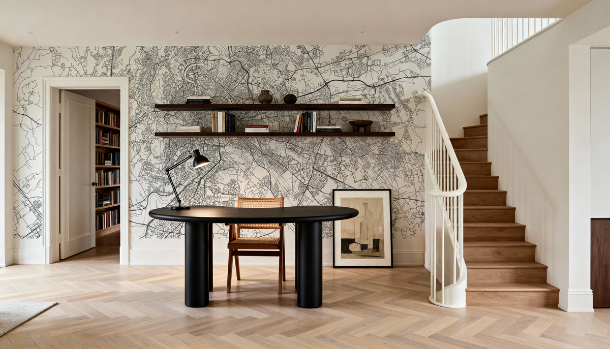 Map of Rome Mural Wallpaper - room preview 03