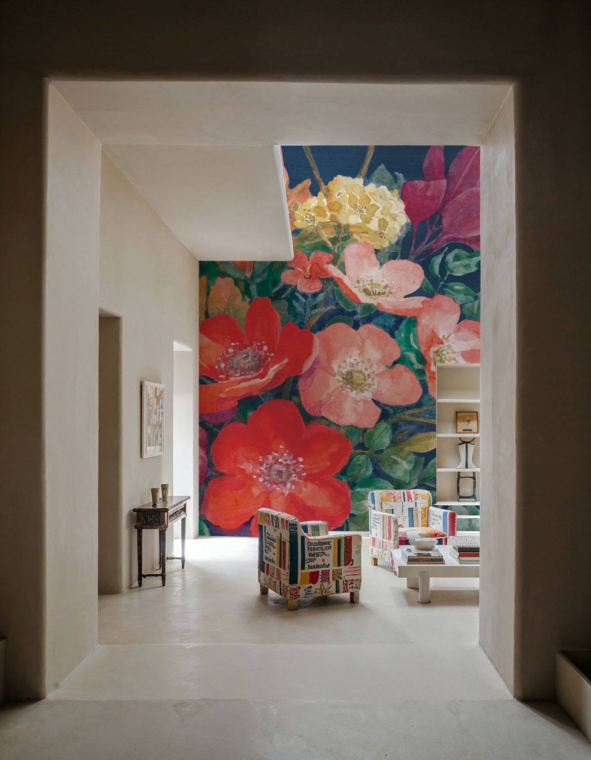 Floral Drama VI Mural Wallpaper - room preview 03