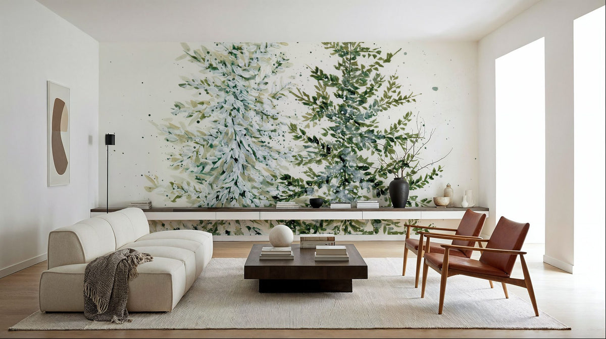Winter Pine Mural Wallpaper - room preview 03