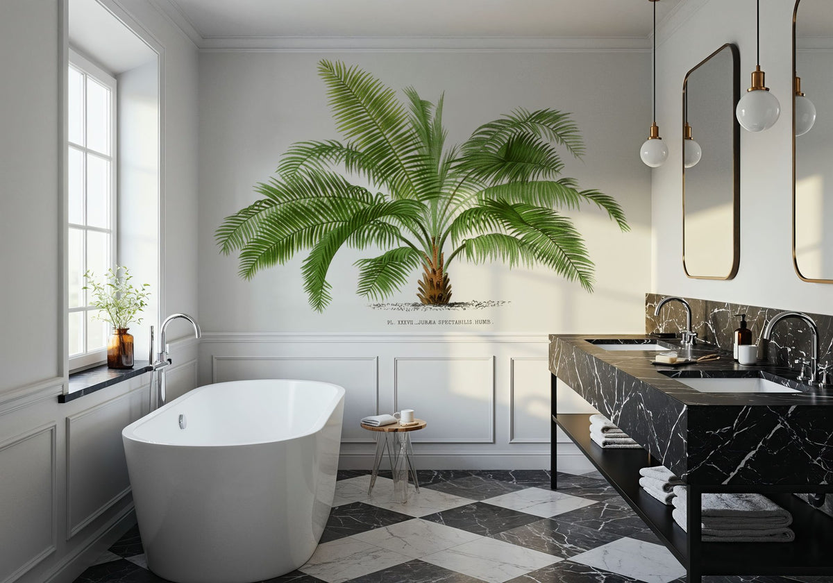 Vintage Palm Tree II Mural Wallpaper - room preview 03