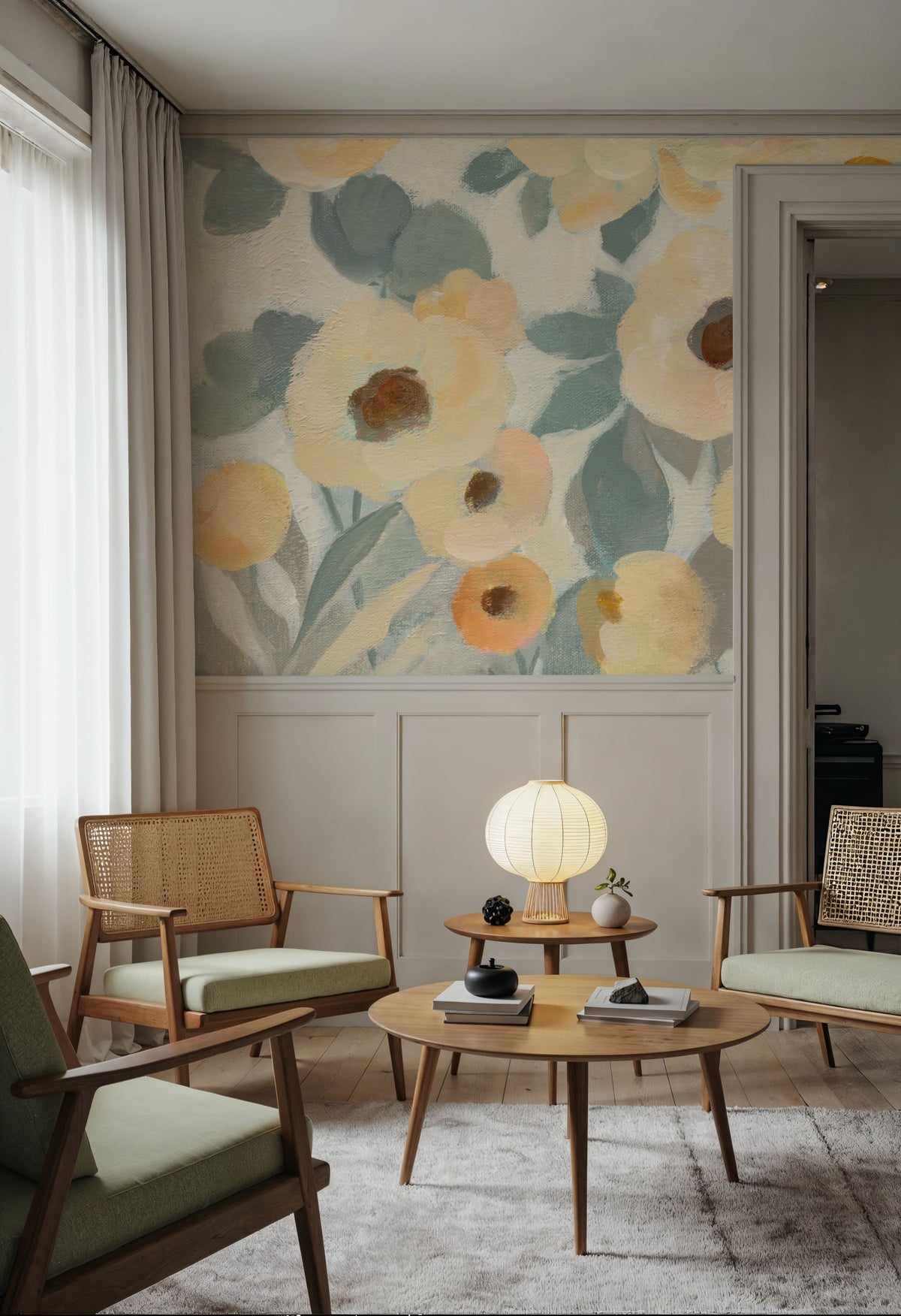 Breezy Flowers II Mural Wallpaper - room preview 03