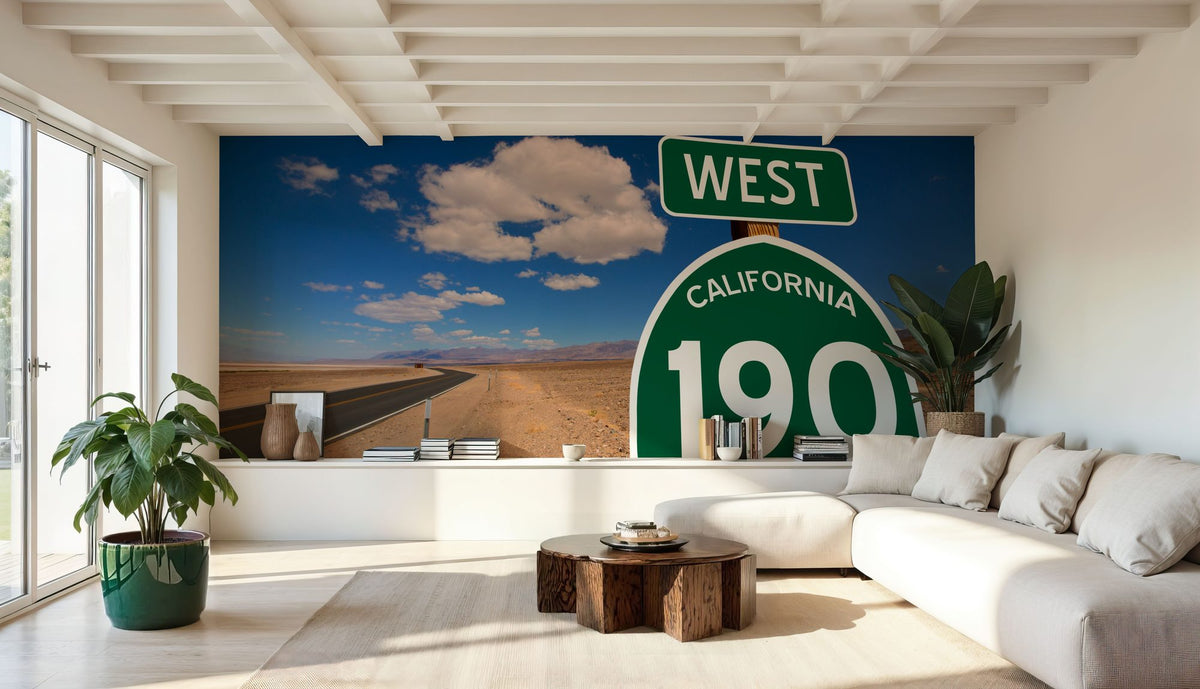Desert Route 190 Mural Wallpaper - room preview 03
