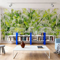 Wild Green Leaves Mural Wallpaper - room preview 03