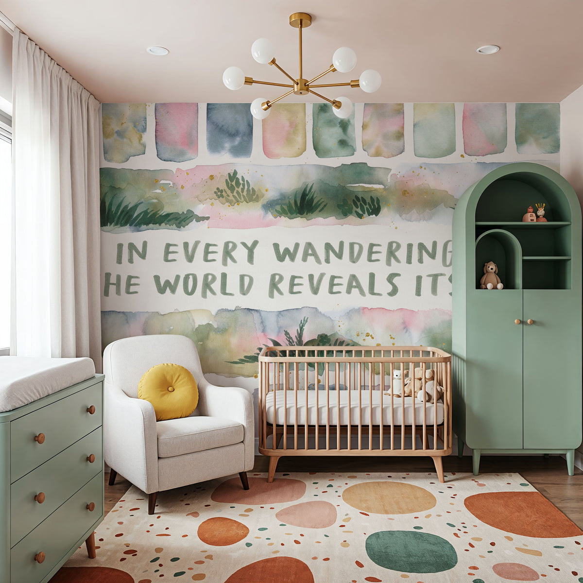 Midsummer Meadow I Mural Wallpaper - room preview 03