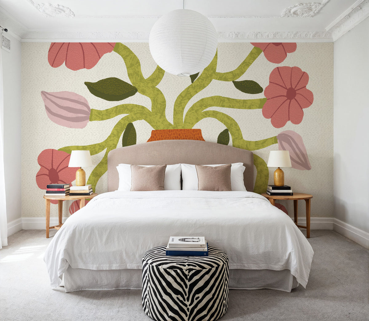 Flower Pot II Mural Wallpaper - room preview 03