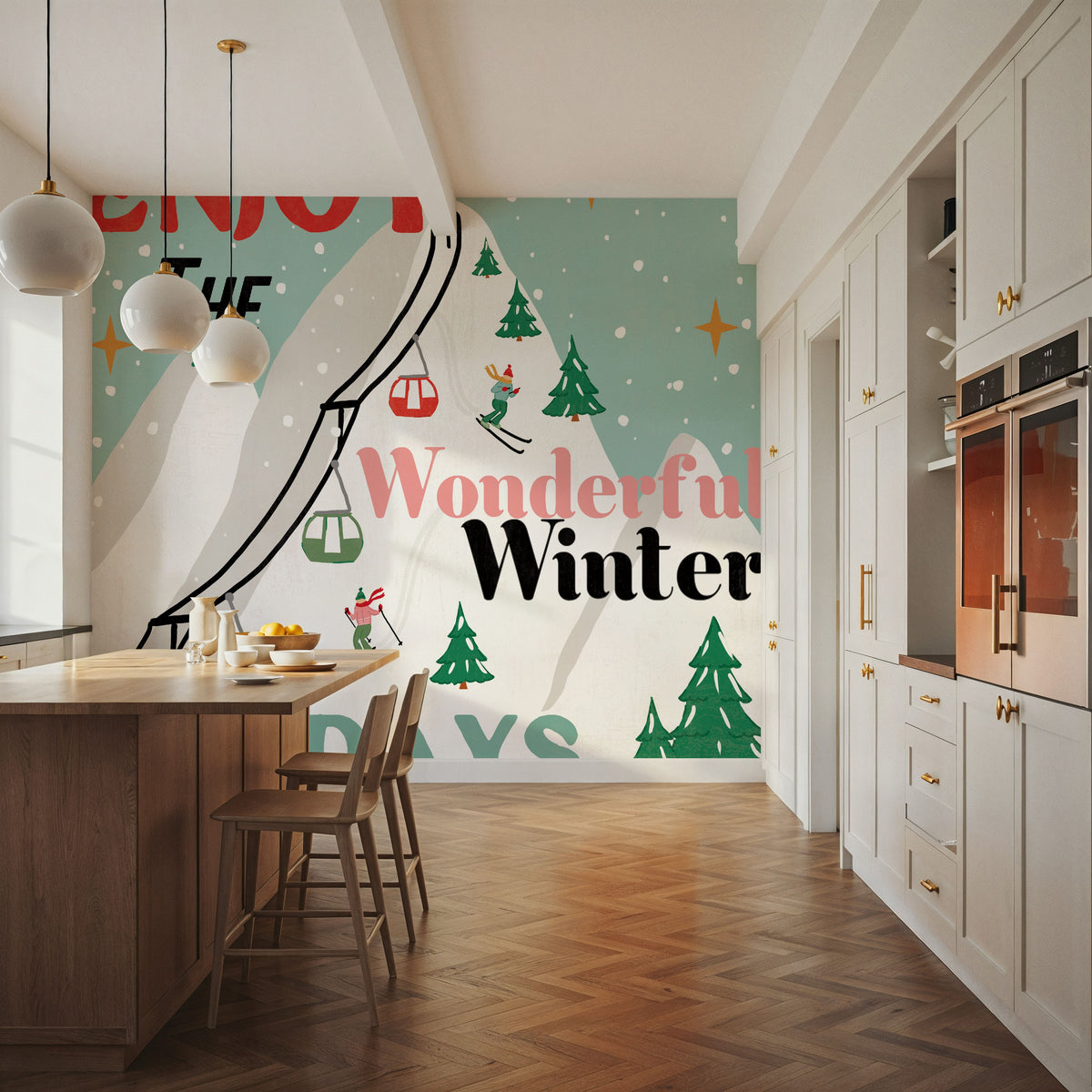 Holiday Patina II Mural Wallpaper - room preview 03