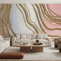 Pink and Bright Abstract II Mural Wallpaper - room preview 03