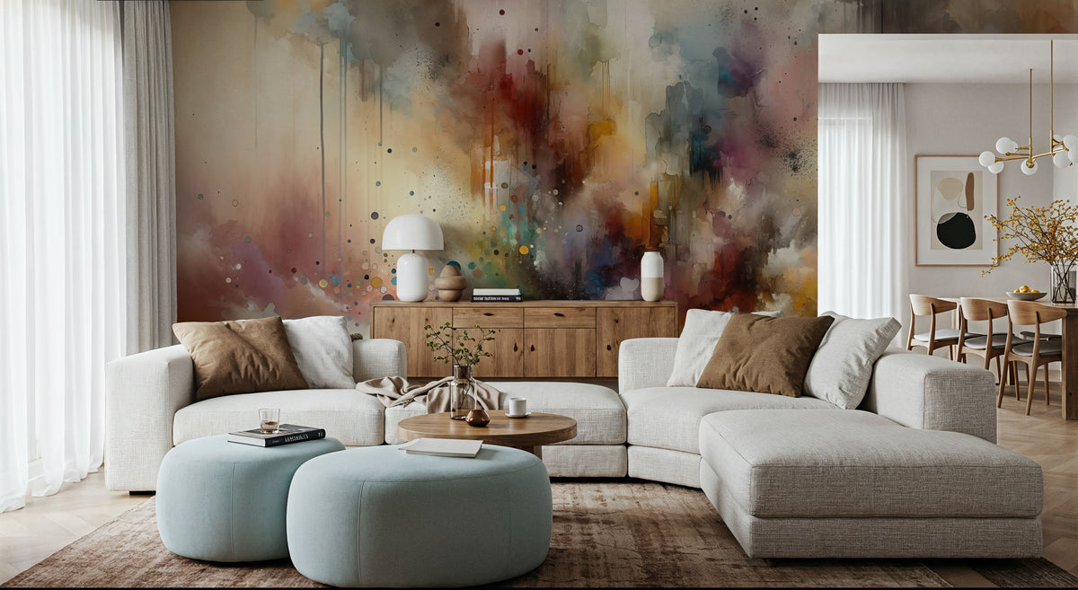 Abstract Journey in Earthy Colors Mural Wallpaper - room preview 03