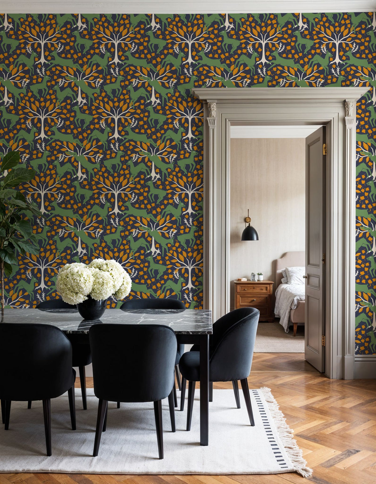 The Deers of Devon Mural Wallpaper - room preview 03