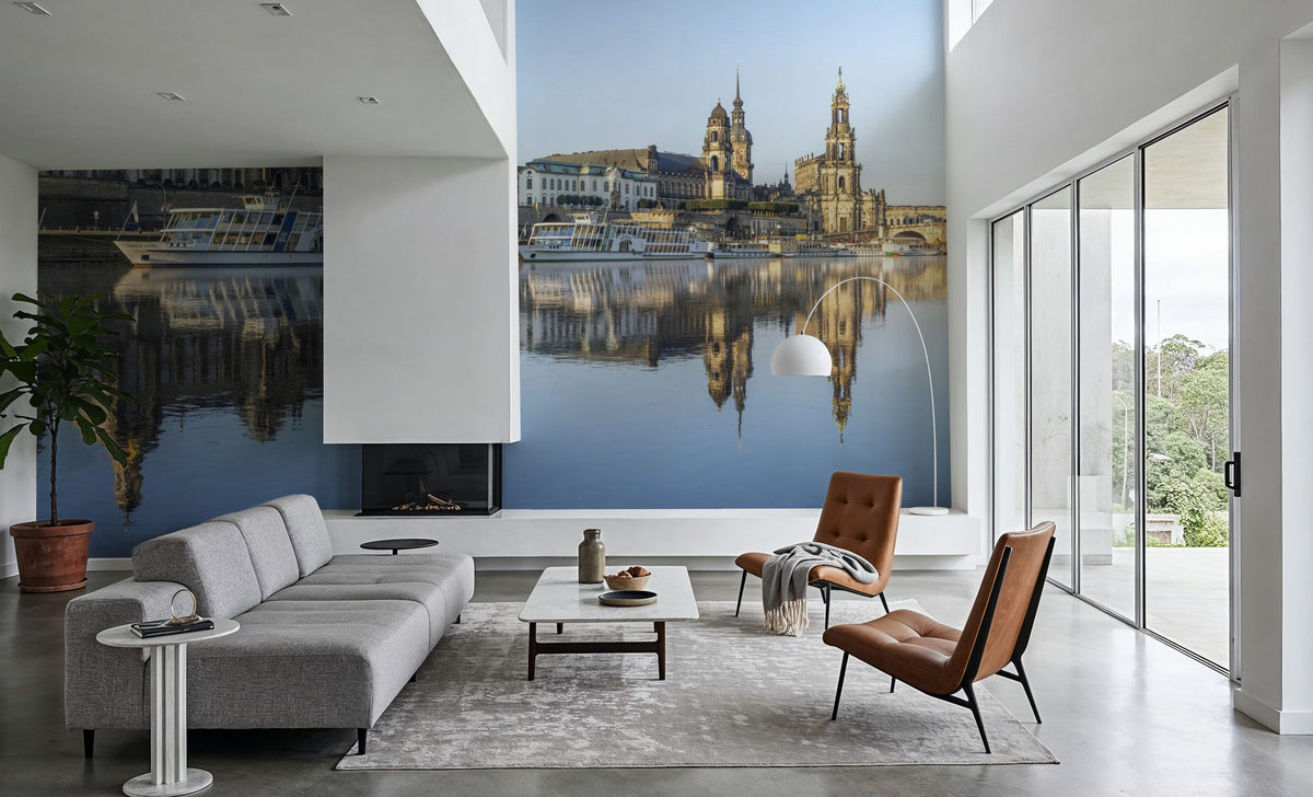 Riverside Heritage Mural Wallpaper - room preview 03