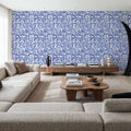 Olive Tree, Indigo Mural Wallpaper - room preview 03