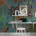 Statement Palm, Turquoise Mural Wallpaper - room preview 03
