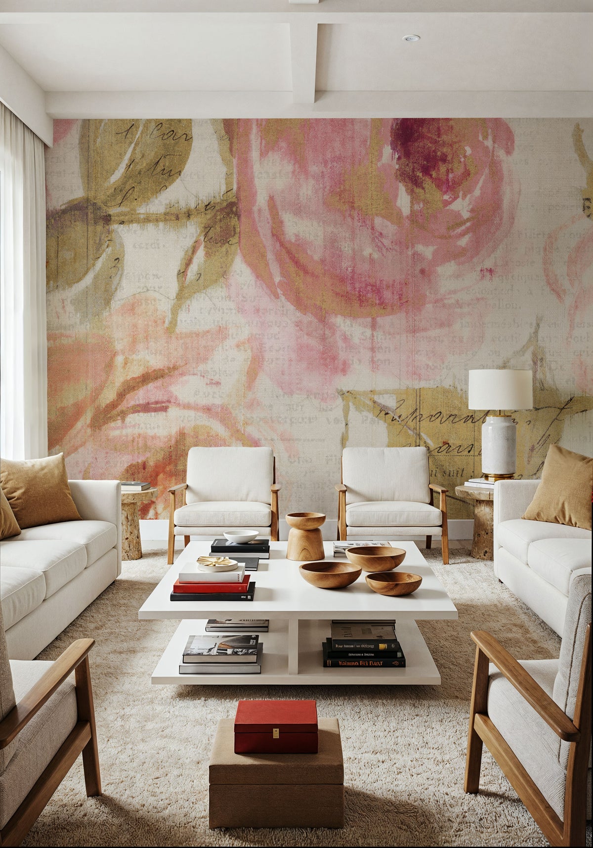 Touch of Rose III Mural Wallpaper - room preview 03