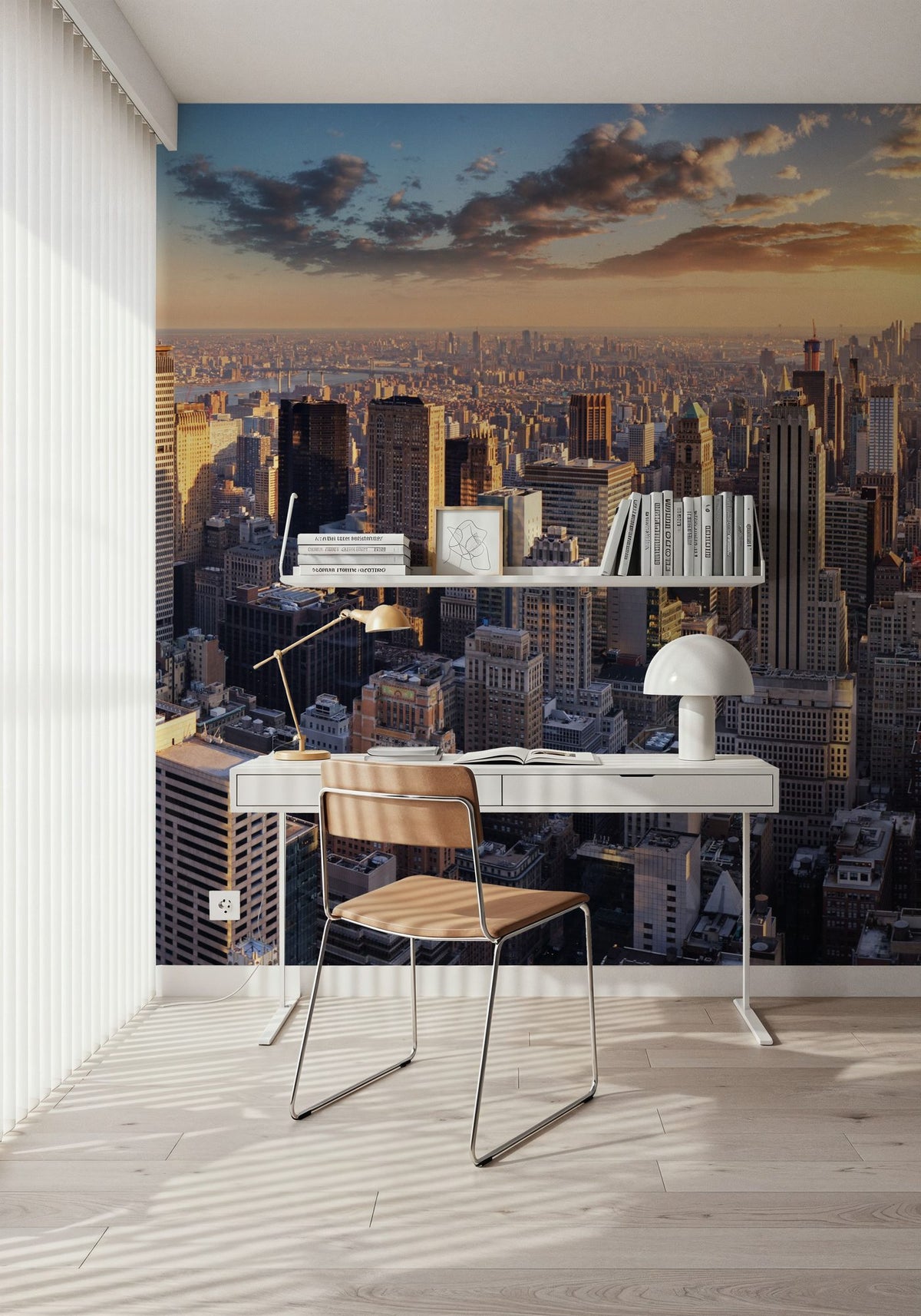 New York City Sunset Mural Wallpaper - room preview 03