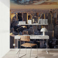 New York City Sunset Mural Wallpaper - room preview 03