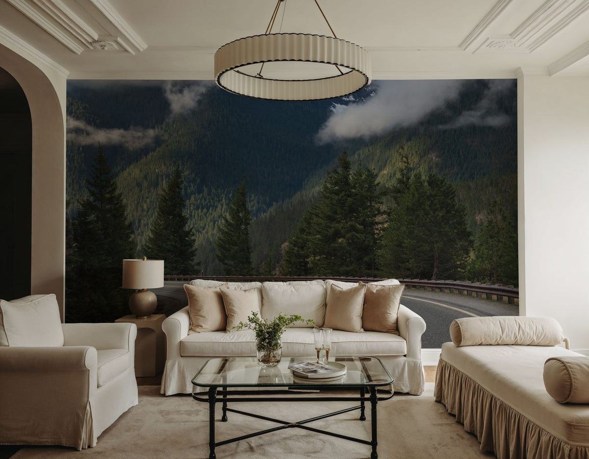 Colonial Peak and North Cascades Highway Mural Wallpaper - room preview 03